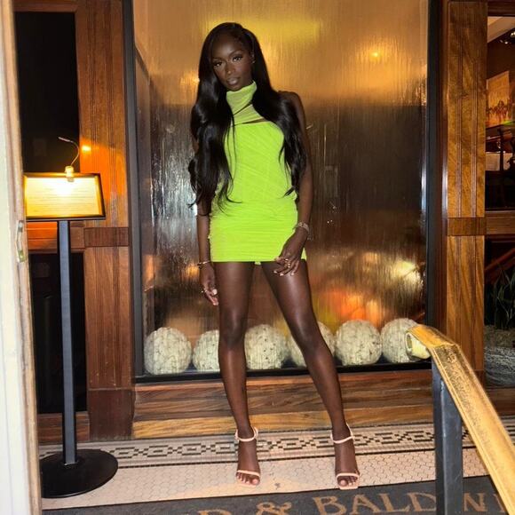 House of CB Neon Green Mini Dress - Picture 3 of 9